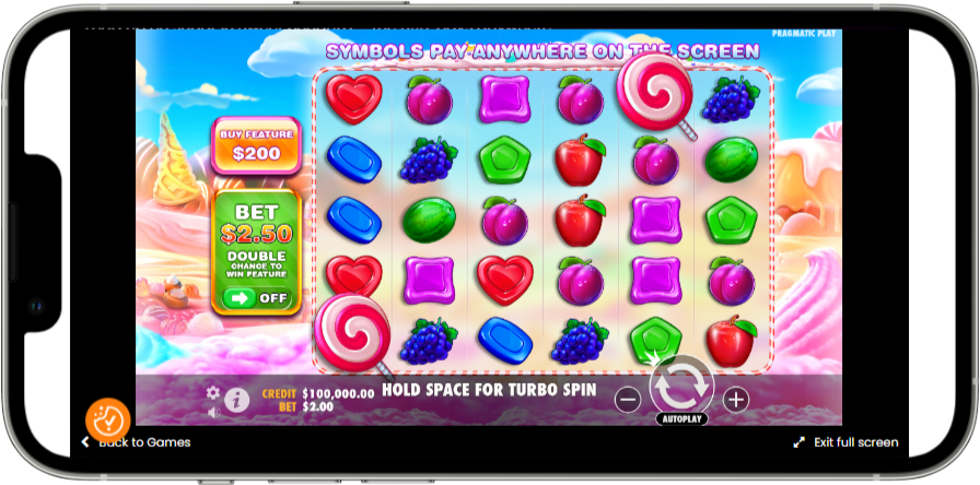 Ігровий автомат Sweet bonanza на мобільному